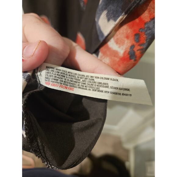 Free People Chiffon Cascades Slip Dress Black Combo Small Floral Boho Festival - Picture 5 of 7